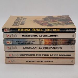 Louis L'Amour Kiowa Trail Paperback Bantam 6 Book Lot Western Good